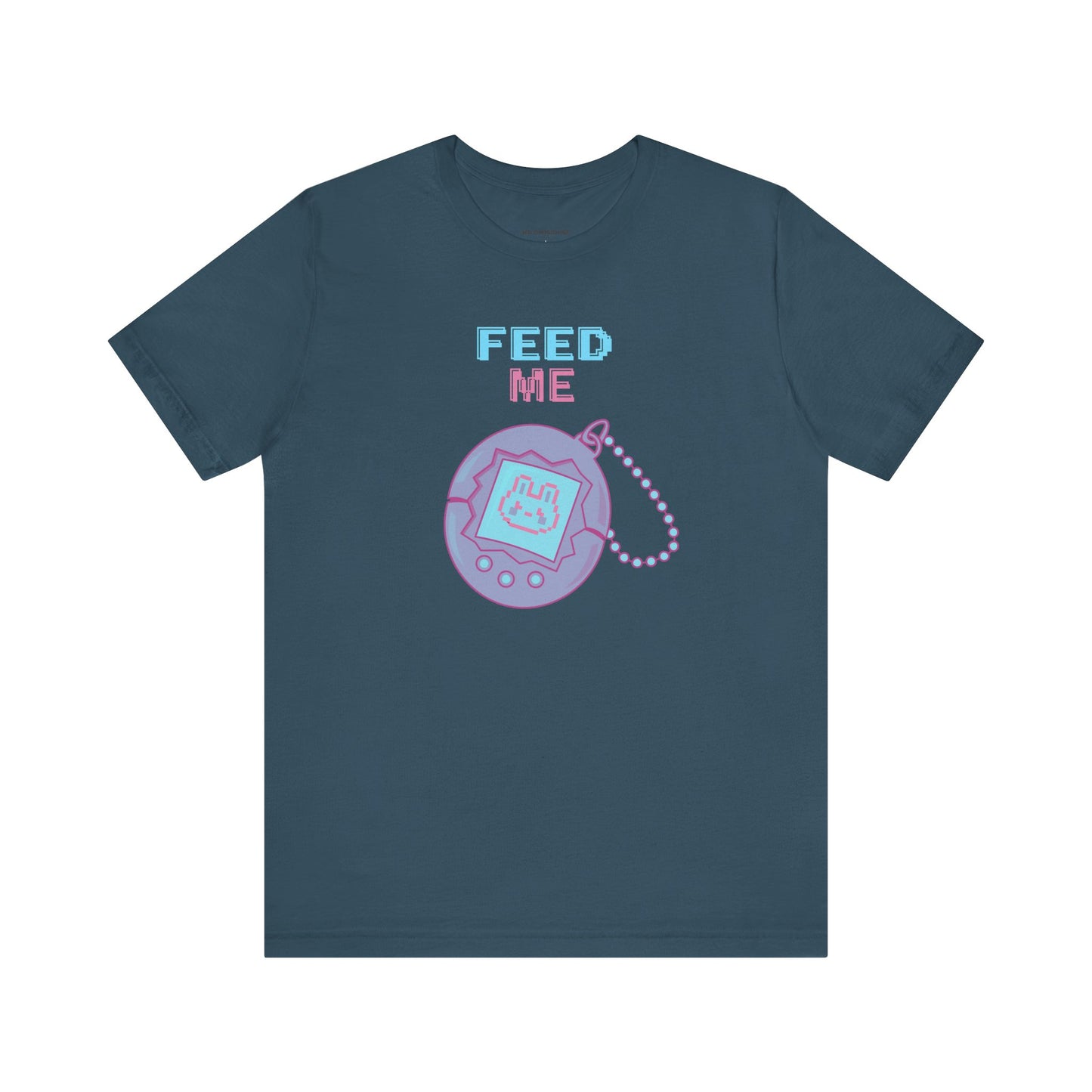 90s "Feed Me" Tamagotchi T-Shirt, Virtual Pet Nostalgia, Unisex Tee, Retro Video Game Shirt, Vintage Gamer Gift, 1990s Pop Culture Top