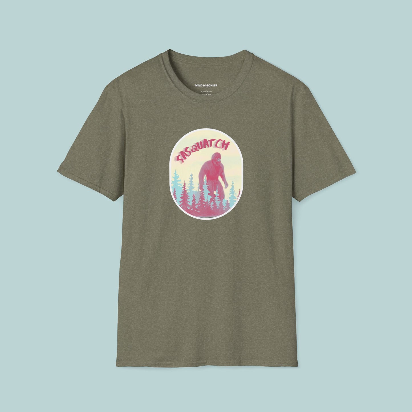 Sasquatch Adventure T-Shirt, Unisex Softstyle Tee, Nature Lover Gift, Camping Shirt, Funny Outdoor Apparel, Hiking Outfit, Cryptid T-Shirt