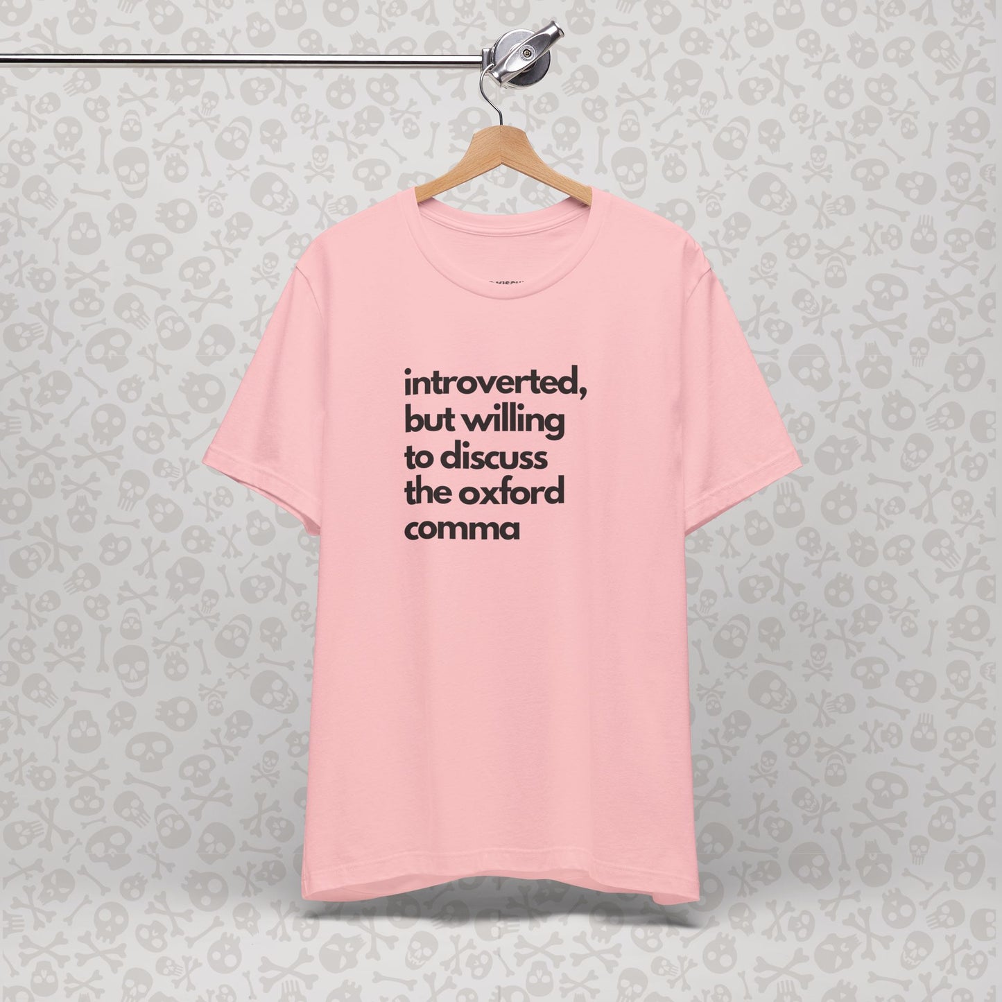 Oxford Comma Introvert Humor Tee - Gift for Book Lovers, Typography Tee