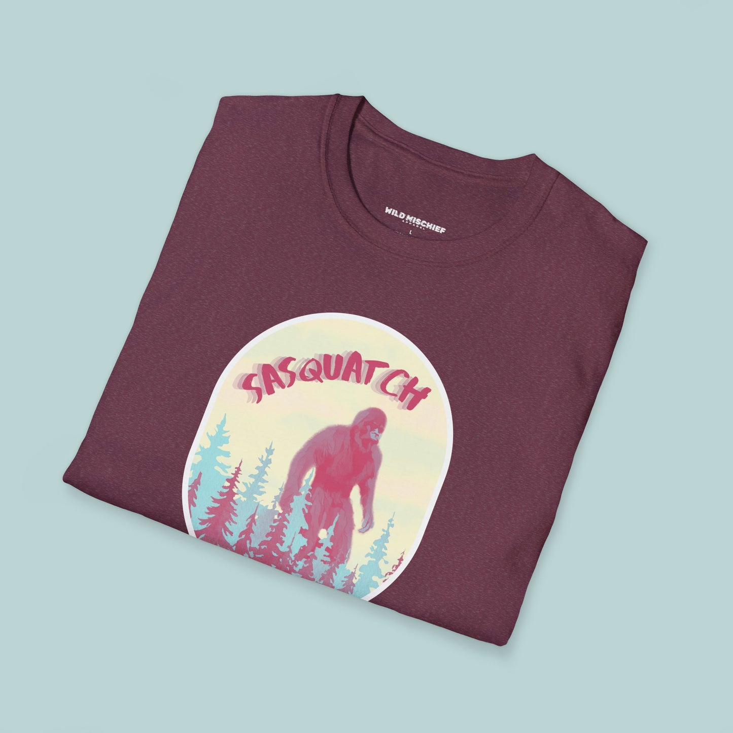 Sasquatch Adventure T-Shirt, Unisex Softstyle Tee, Nature Lover Gift, Camping Shirt, Funny Outdoor Apparel, Hiking Outfit, Cryptid T-Shirt