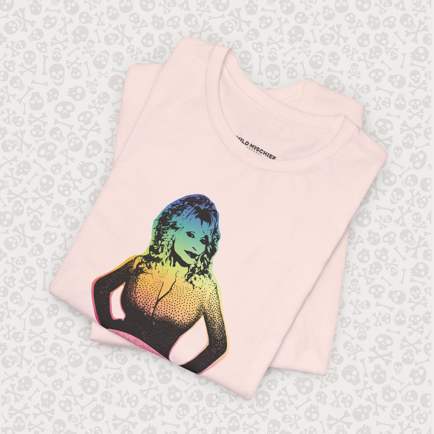 Rainbow Dolly Parton Tee, Dolly Pride Shirt, Unisex Graphic T-Shirt, Music Fan Gift, Concert Apparel, Gay Country Western Clothing