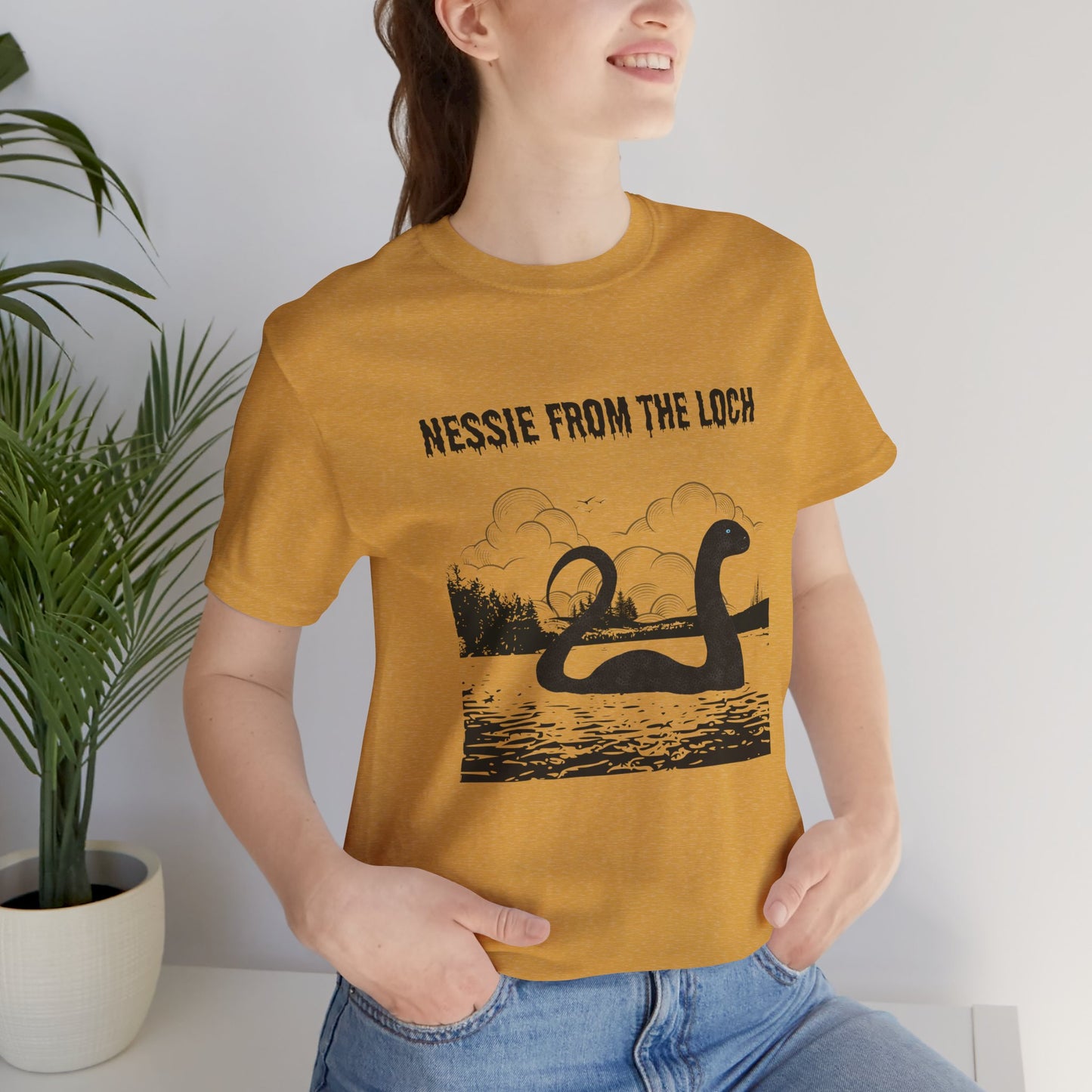 Camiseta de Nessie del Lago, camiseta de Nessie del Monstruo del Lago Ness, camiseta Cryptid, camiseta unisex de manga corta, Lago Ness