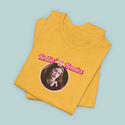 Camiseta de la película Clueless Rollin' With the Homies de los 90, top de moda retro, camiseta con gráficos hipster, camiseta vintage de cultura pop, camisetas clásicas de culto
