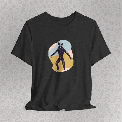 Camiseta abstracta con gráfico de hombre lobo, unisex, de Halloween, de terror, de luna llena, de Teen Wolf, de Cryptids