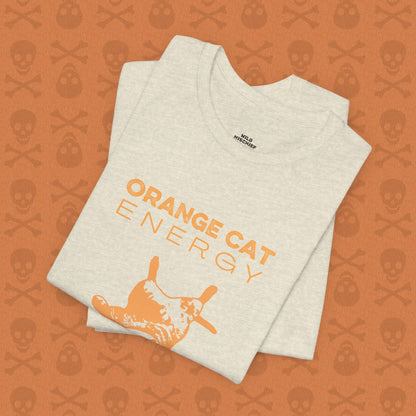 Orange Cat Energy T-Shirt | Funny Cat Shirt | Cute Cat Lover Gift | Lazy Cat Graphic Tee | Orange Cat Mom Shirt | Pet Humor Tee