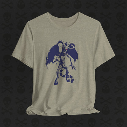 Camiseta Jersey Devil Cryptid, camiseta gráfica de criatura mítica. Camiseta unisex de manga corta, camiseta gráfica única para entusiastas de los críptidos.