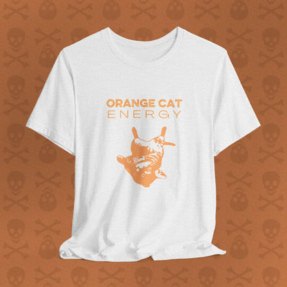 Orange Cat Energy T-Shirt | Funny Cat Shirt | Cute Cat Lover Gift | Lazy Cat Graphic Tee | Orange Cat Mom Shirt | Pet Humor Tee