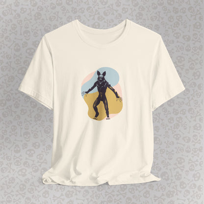 Camiseta abstracta con gráfico de hombre lobo, unisex, de Halloween, de terror, de luna llena, de Teen Wolf, de Cryptids