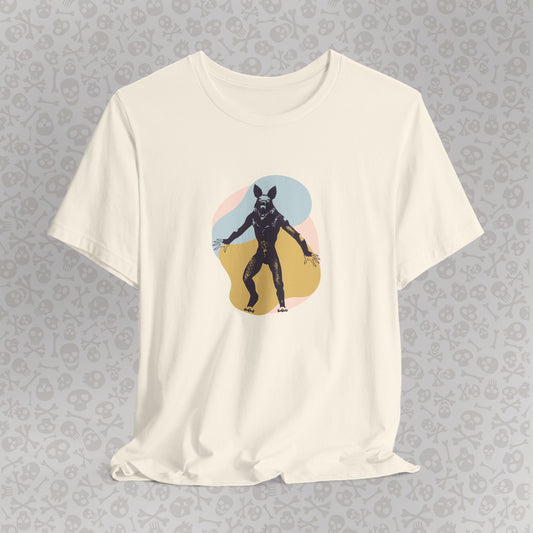 Camiseta abstracta con gráfico de hombre lobo, unisex, de Halloween, de terror, de luna llena, de Teen Wolf, de Cryptids