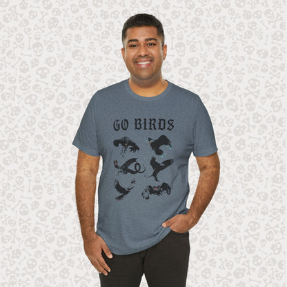 Go Birds Cryptids T-Shirt, Bird Cryptid Tee, Thunderbird Shirt, Snallygaster, Griffin, Phoenix, Devil Bird, Terror Bird, Philadelphia Shirt