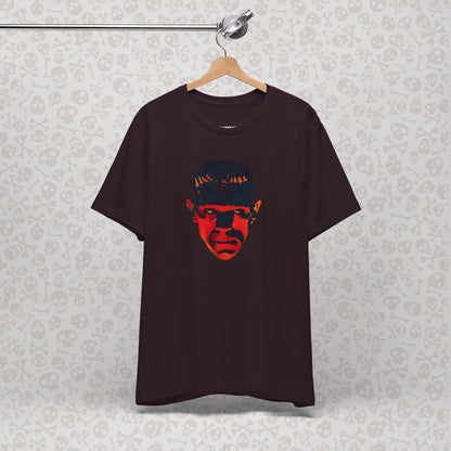 Vintage Frankenstein Tee, Halloween Shirt, Unisex Graphic T-Shirt, Horror Movie Top, Retro Costume Apparel, Spooky Gift