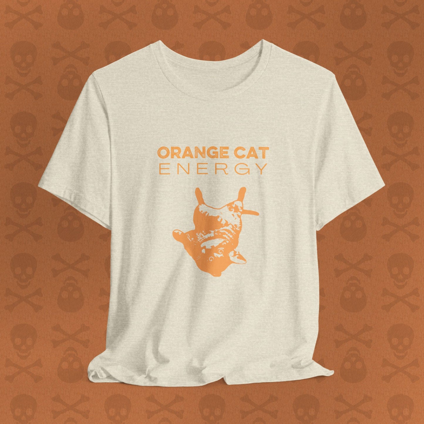 Orange Cat Energy T-Shirt | Funny Cat Shirt | Cute Cat Lover Gift | Lazy Cat Graphic Tee | Orange Cat Mom Shirt | Pet Humor Tee
