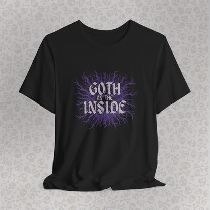 Goth on the Inside Unisex Tee, Goth Emo Punk Graphic Shirt, Dark Alternative Clothing, Punk Rock T-Shirt, Gothic Fashion Top