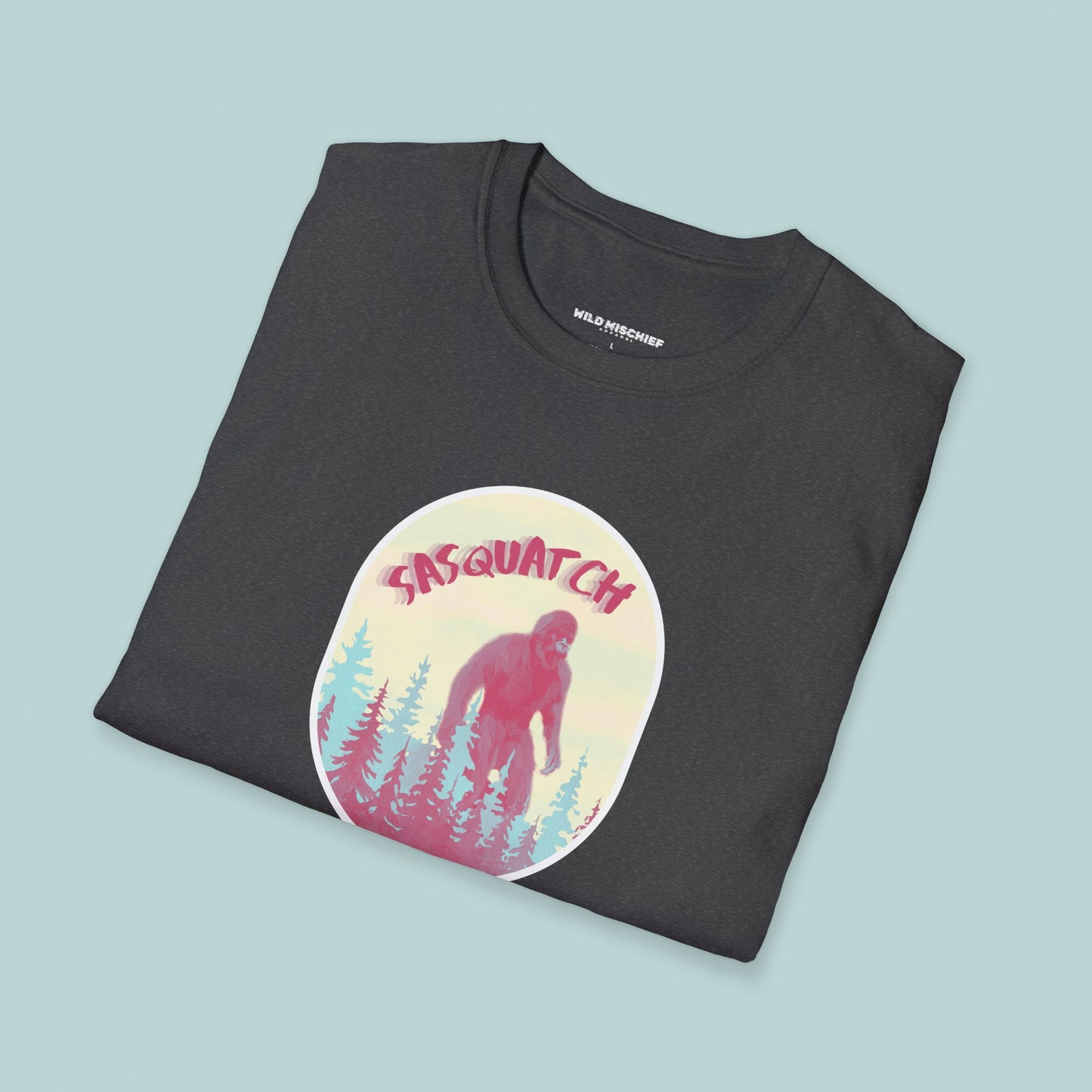 Sasquatch Adventure T-Shirt, Unisex Softstyle Tee, Nature Lover Gift, Camping Shirt, Funny Outdoor Apparel, Hiking Outfit, Cryptid T-Shirt