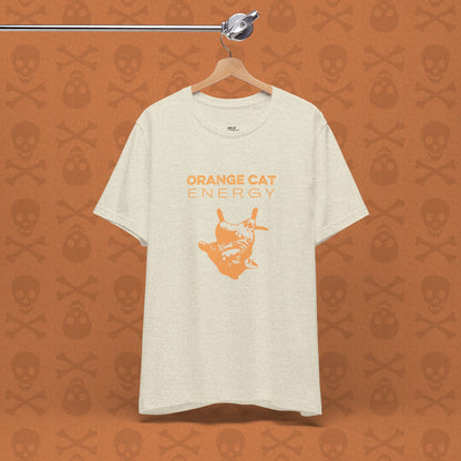 Orange Cat Energy T-Shirt | Funny Cat Shirt | Cute Cat Lover Gift | Lazy Cat Graphic Tee | Orange Cat Mom Shirt | Pet Humor Tee