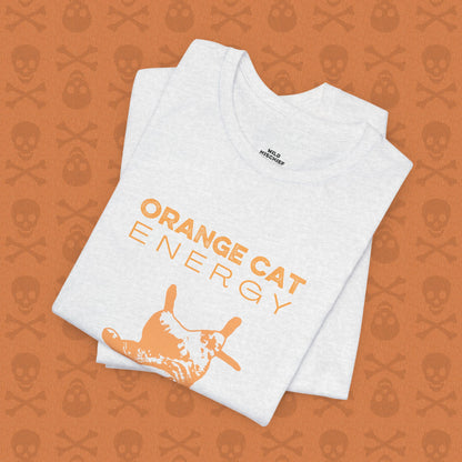 Orange Cat Energy T-Shirt | Funny Cat Shirt | Cute Cat Lover Gift | Lazy Cat Graphic Tee | Orange Cat Mom Shirt | Pet Humor Tee