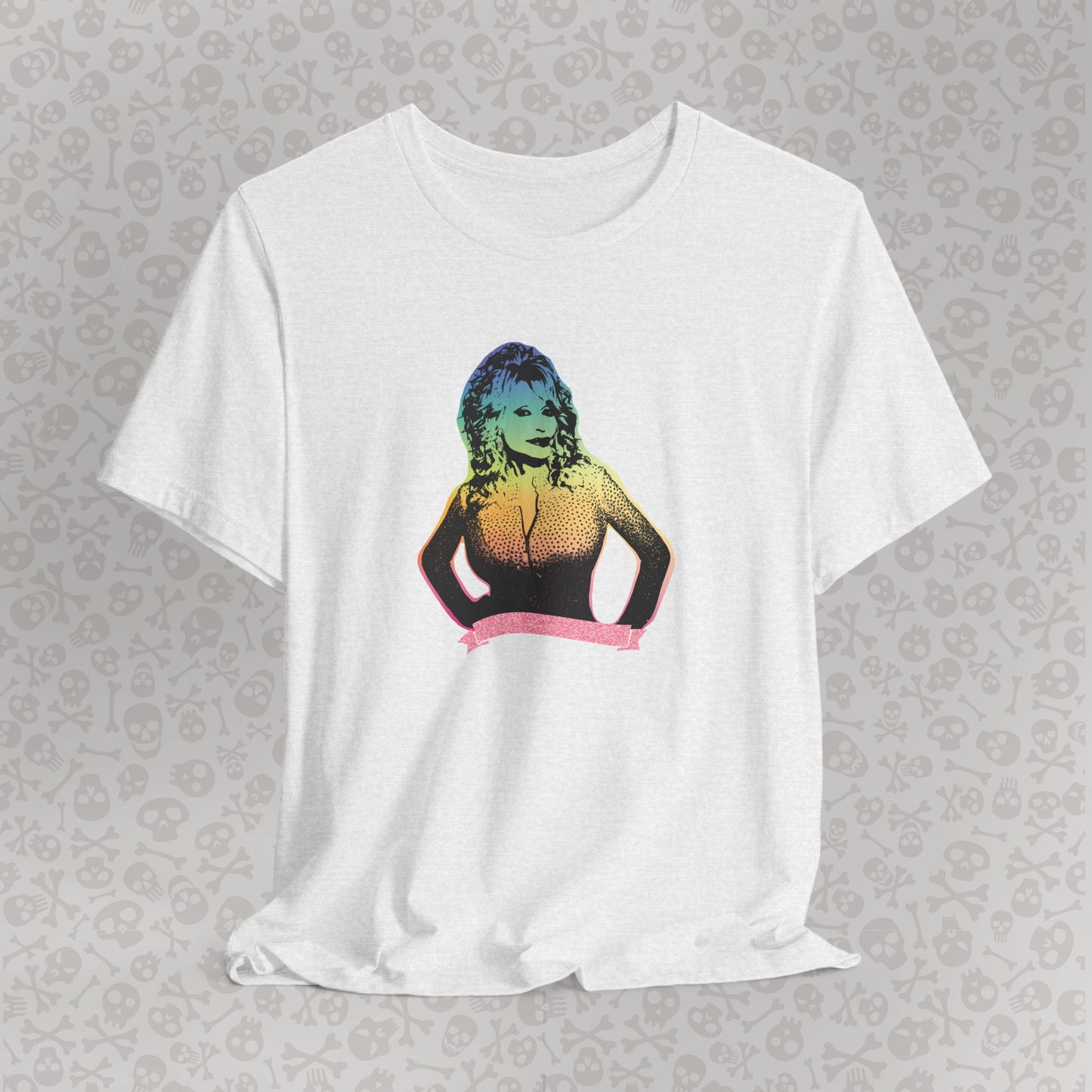 Rainbow Dolly Parton Tee, Dolly Pride Shirt, Unisex Graphic T-Shirt, Music Fan Gift, Concert Apparel, Gay Country Western Clothing