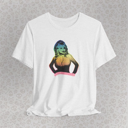 Rainbow Dolly Parton Tee, Dolly Pride Shirt, Unisex Graphic T-Shirt, Music Fan Gift, Concert Apparel, Gay Country Western Clothing