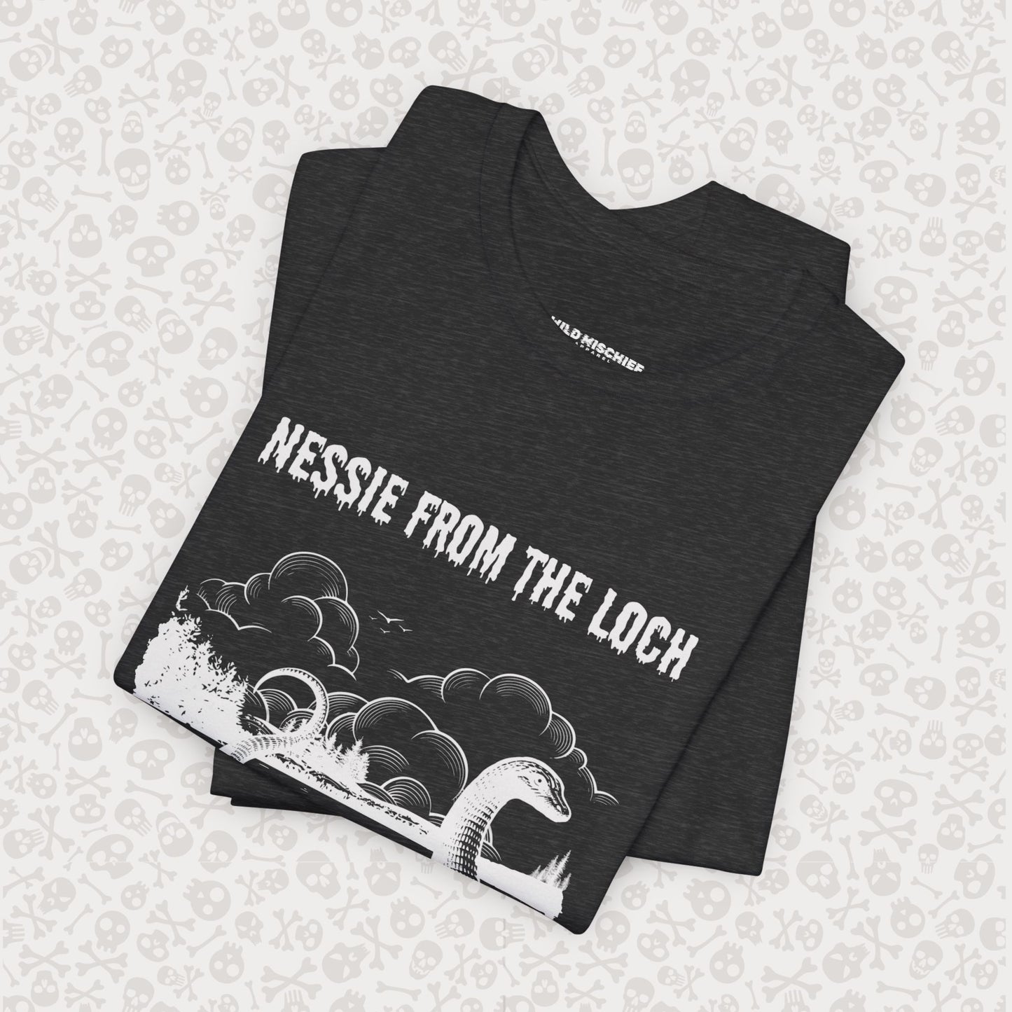 Nessie from the Loch Tee, Nessie Loch Ness Monster T-Shirt, Cryptid Tee, Unisex Jersey Short Sleeve Shirt, Loch Ness