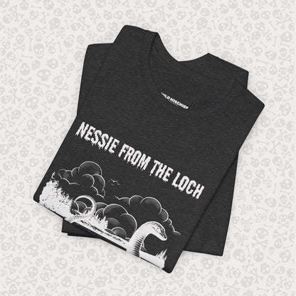 Nessie from the Loch Tee, Nessie Loch Ness Monster T-Shirt, Cryptid Tee, Unisex Jersey Short Sleeve Shirt, Loch Ness