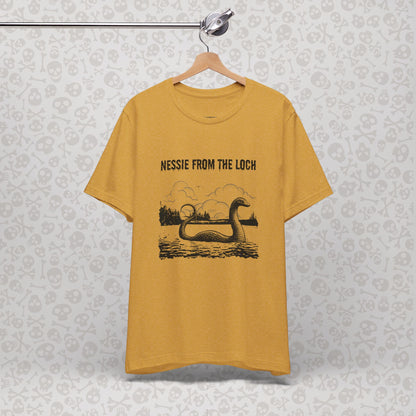 Nessie from the Loch Tee, Nessie Loch Ness Monster T-Shirt, Cryptid Tee, Unisex Jersey Short Sleeve Shirt, Loch Ness