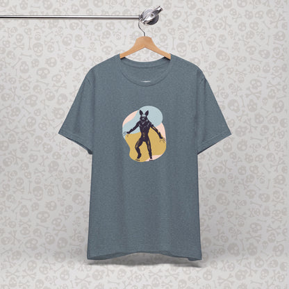 Camiseta abstracta con gráfico de hombre lobo, unisex, de Halloween, de terror, de luna llena, de Teen Wolf, de Cryptids
