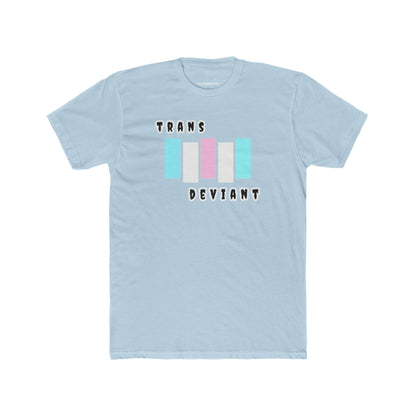 Trans Deviant Graphic T-Shirt, Trans Pride Unisex Cotton Crew Tee, LGBTQ+ Apparel, Gift for Pride Month, Inclusive Fashion, Transgender