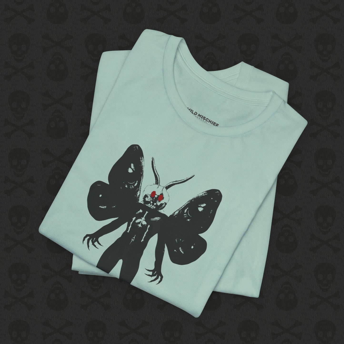 Camiseta Críptica de Mothman, Criatura Mitológica, Camiseta de Manga Corta Unisex, Camiseta de Leyenda Urbana, Camiseta de Criatura Paranormal, Camiseta Sobrenatural