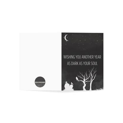 Dark Humor Greeting Card | Wishing You Another Year as Dark as Your Soul | Unique Birthday Cards, Spooky Occasions, Gothic Aesthetic, Goth