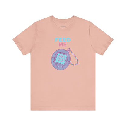 90s "Feed Me" Tamagotchi T-Shirt, Virtual Pet Nostalgia, Unisex Tee, Retro Video Game Shirt, Vintage Gamer Gift, 1990s Pop Culture Top