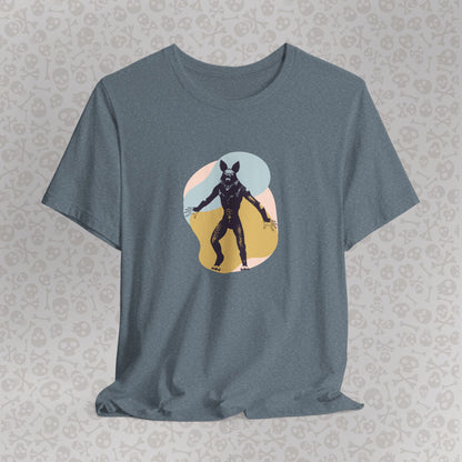 Camiseta abstracta con gráfico de hombre lobo, unisex, de Halloween, de terror, de luna llena, de Teen Wolf, de Cryptids