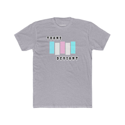 Trans Deviant Graphic T-Shirt, Trans Pride Unisex Cotton Crew Tee, LGBTQ+ Apparel, Gift for Pride Month, Inclusive Fashion, Transgender