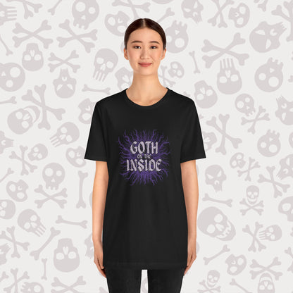 Goth on the Inside Unisex Tee, Goth Emo Punk Graphic Shirt, Dark Alternative Clothing, Punk Rock T-Shirt, Gothic Fashion Top