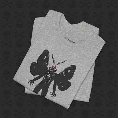 Camiseta Críptica de Mothman, Criatura Mitológica, Camiseta de Manga Corta Unisex, Camiseta de Leyenda Urbana, Camiseta de Criatura Paranormal, Camiseta Sobrenatural