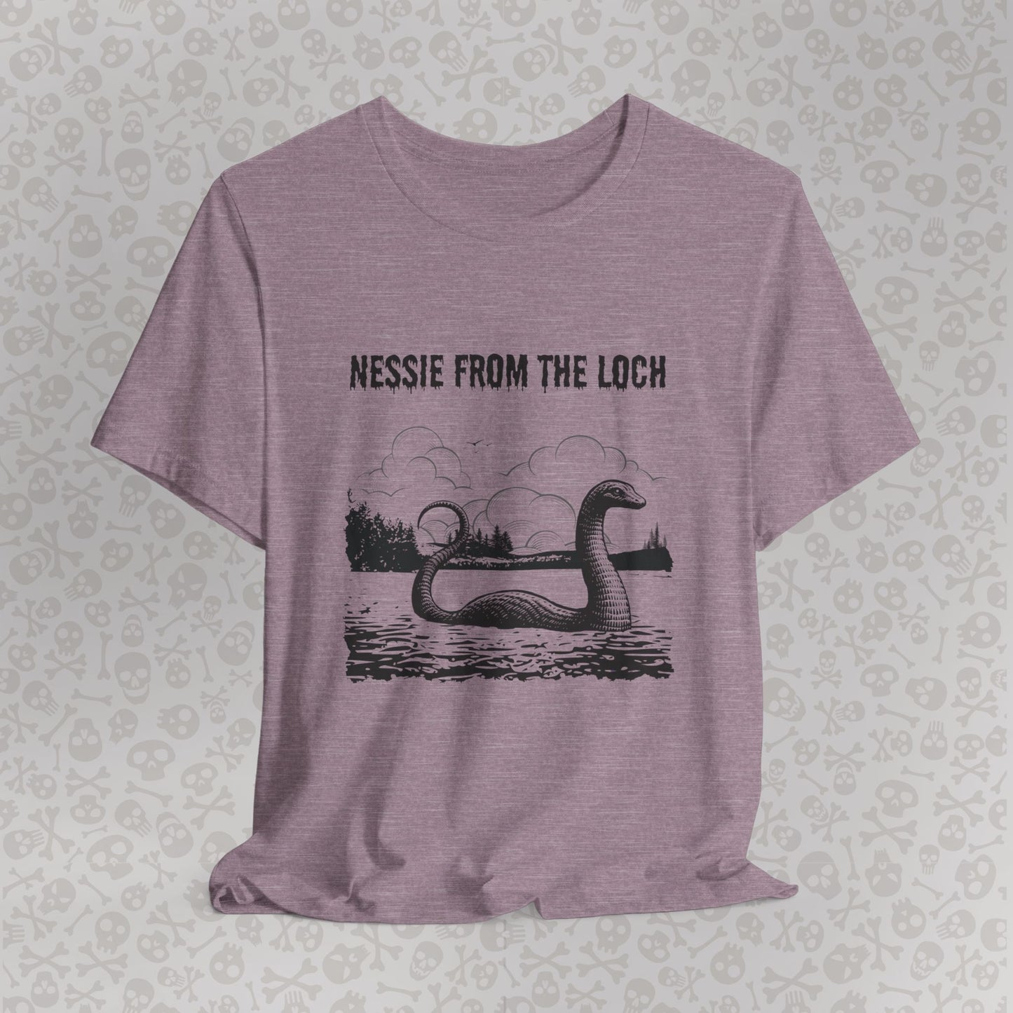Nessie from the Loch Tee, Nessie Loch Ness Monster T-Shirt, Cryptid Tee, Unisex Jersey Short Sleeve Shirt, Loch Ness
