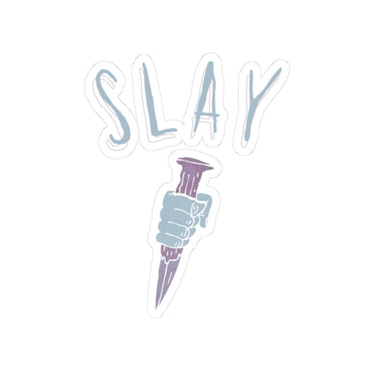 "Slay" Kiss-Cut Sticker - Vampire Slayer Sticker, Laptop Sticker