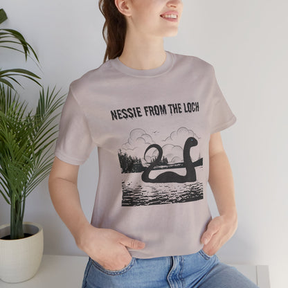 Camiseta de Nessie del Lago, camiseta de Nessie del Monstruo del Lago Ness, camiseta Cryptid, camiseta unisex de manga corta, Lago Ness