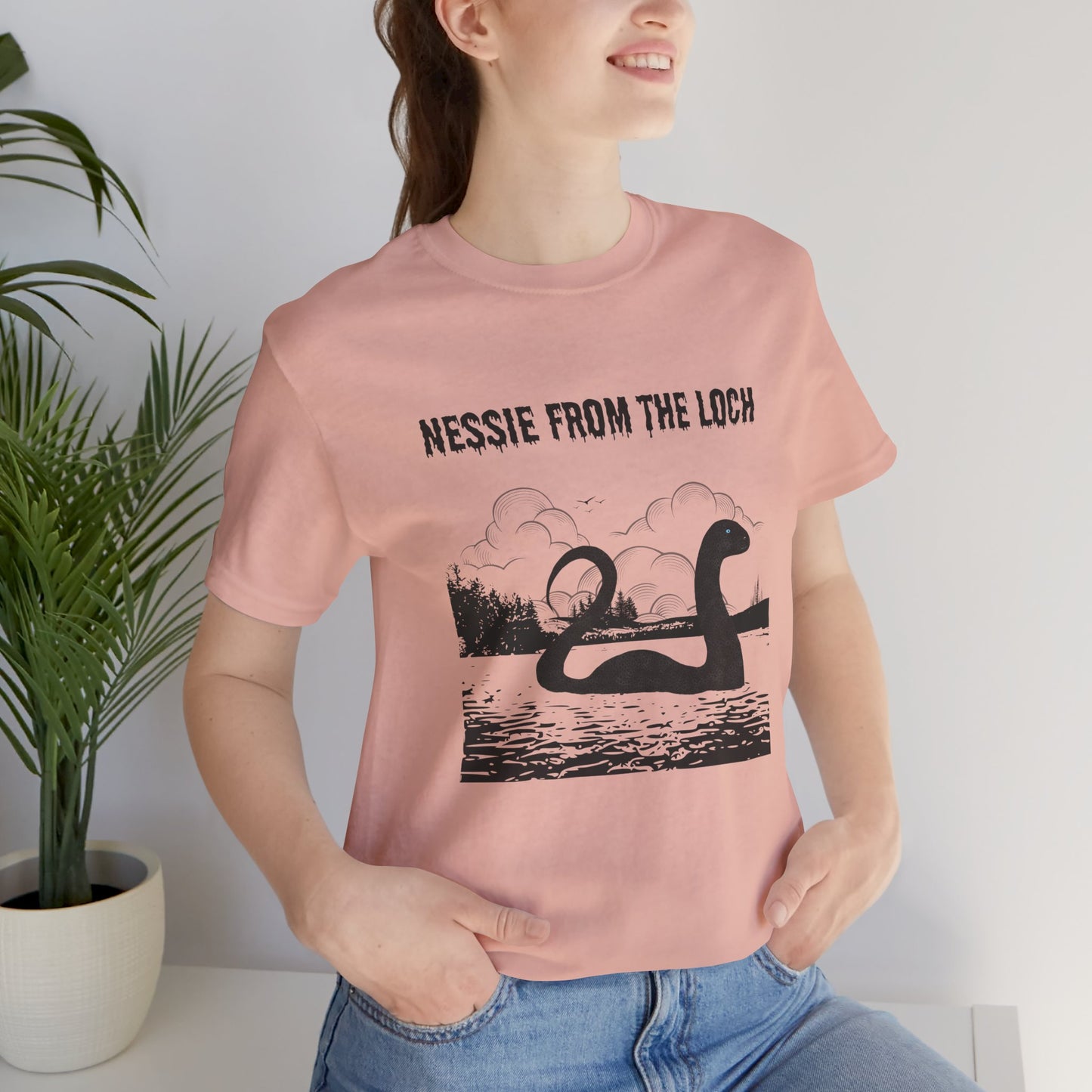 Camiseta de Nessie del Lago, camiseta de Nessie del Monstruo del Lago Ness, camiseta Cryptid, camiseta unisex de manga corta, Lago Ness