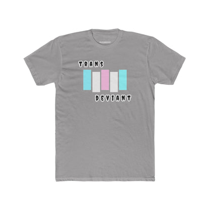 Trans Deviant Graphic T-Shirt, Trans Pride Unisex Cotton Crew Tee, LGBTQ+ Apparel, Gift for Pride Month, Inclusive Fashion, Transgender