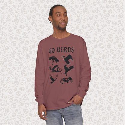 Go Birds Cryptids Long Sleeve Shirt, Bird Cryptid Shirt, Snallygaster, Griffin, Phoenix, Devil Bird, Terror Bird, Philadelphia Shirt