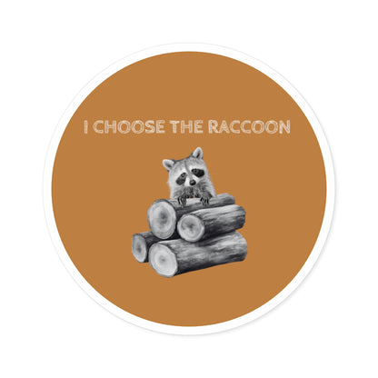 I Choose the Raccoon, Animal Stickers, Bear, Feminist Sticker Set - Indoor Outdoor Decals, Laptop, Water Bottle - Cute Wildlife, Empowerment