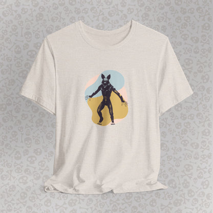Camiseta abstracta con gráfico de hombre lobo, unisex, de Halloween, de terror, de luna llena, de Teen Wolf, de Cryptids