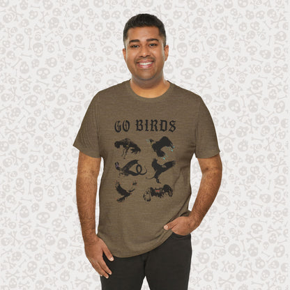 Go Birds Cryptids T-Shirt, Bird Cryptid Tee, Thunderbird Shirt, Snallygaster, Griffin, Phoenix, Devil Bird, Terror Bird, Philadelphia Shirt