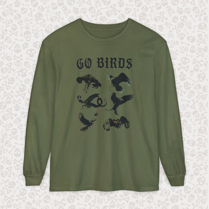 Go Birds Cryptids Long Sleeve Shirt, Bird Cryptid Shirt, Snallygaster, Griffin, Phoenix, Devil Bird, Terror Bird, Philadelphia Shirt