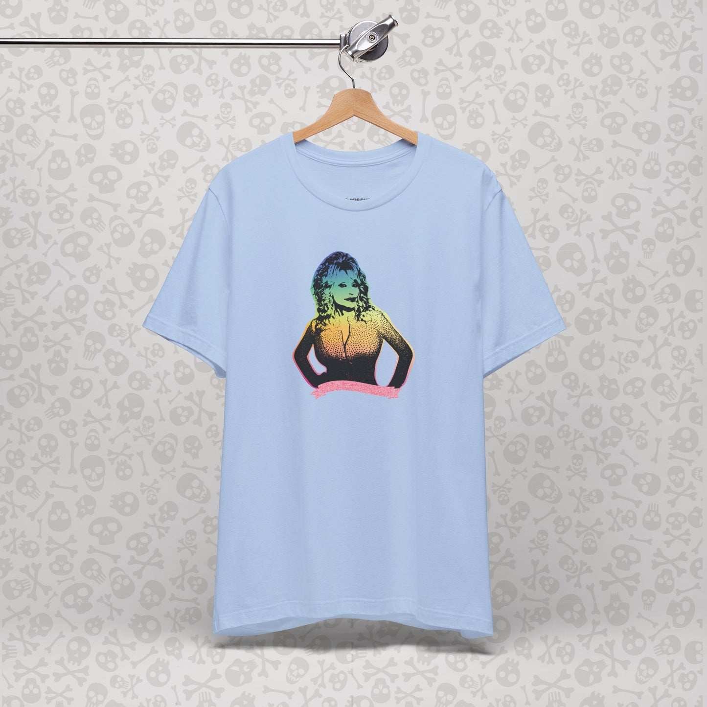 Rainbow Dolly Parton Tee, Dolly Pride Shirt, Unisex Graphic T-Shirt, Music Fan Gift, Concert Apparel, Gay Country Western Clothing