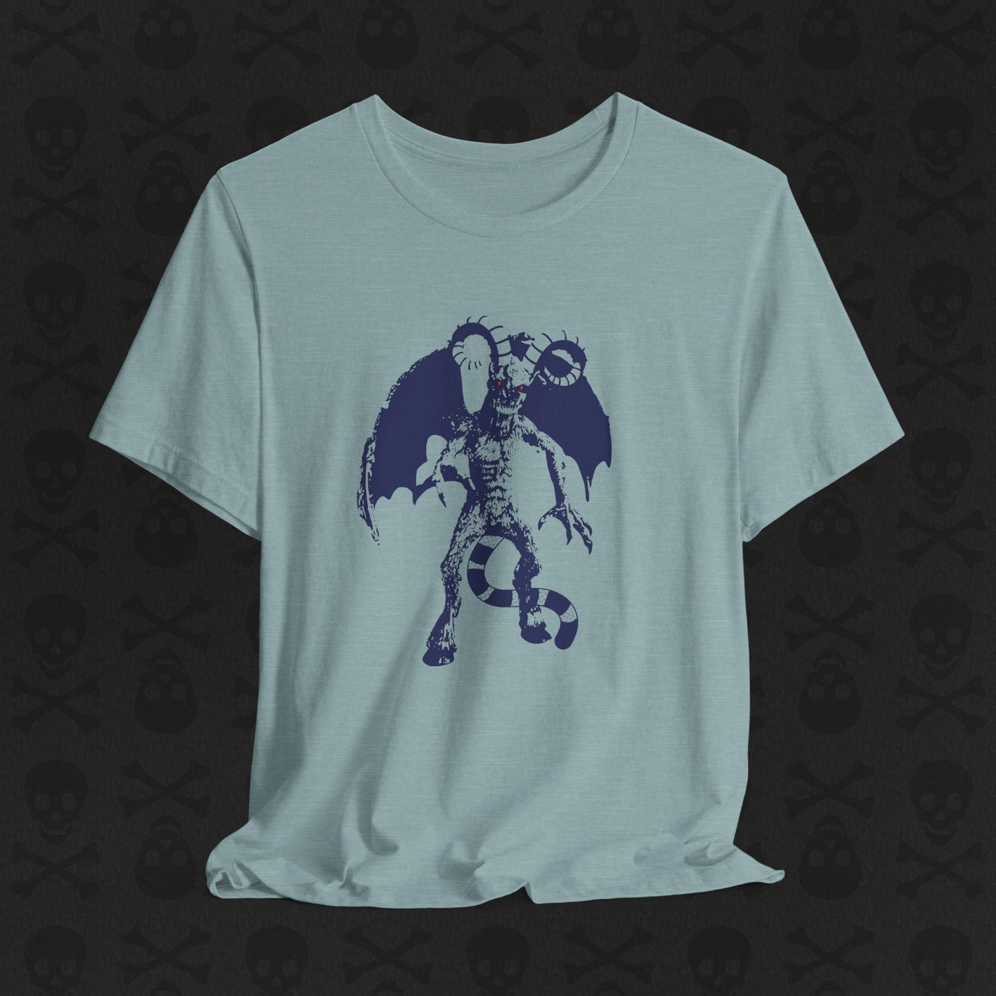 Camiseta Jersey Devil Cryptid, camiseta gráfica de criatura mítica. Camiseta unisex de manga corta, camiseta gráfica única para entusiastas de los críptidos.