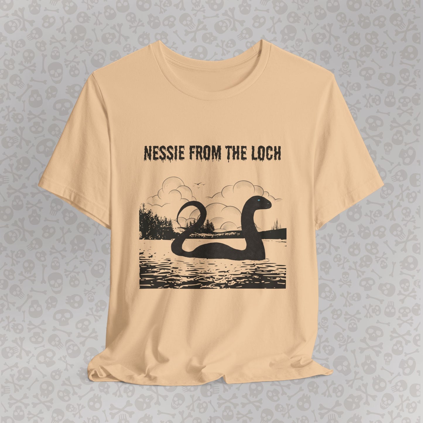 Camiseta de Nessie del Lago, camiseta de Nessie del Monstruo del Lago Ness, camiseta Cryptid, camiseta unisex de manga corta, Lago Ness