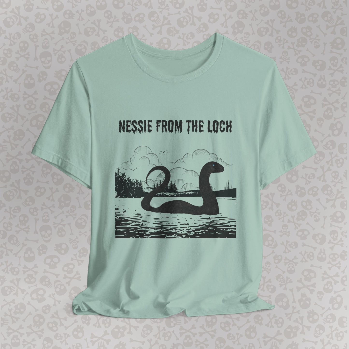 Camiseta de Nessie del Lago, camiseta de Nessie del Monstruo del Lago Ness, camiseta Cryptid, camiseta unisex de manga corta, Lago Ness