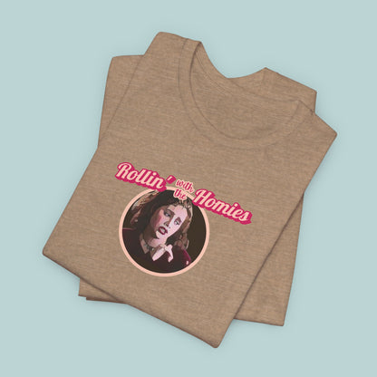 Camiseta de la película Clueless Rollin' With the Homies de los 90, top de moda retro, camiseta con gráficos hipster, camiseta vintage de cultura pop, camisetas clásicas de culto