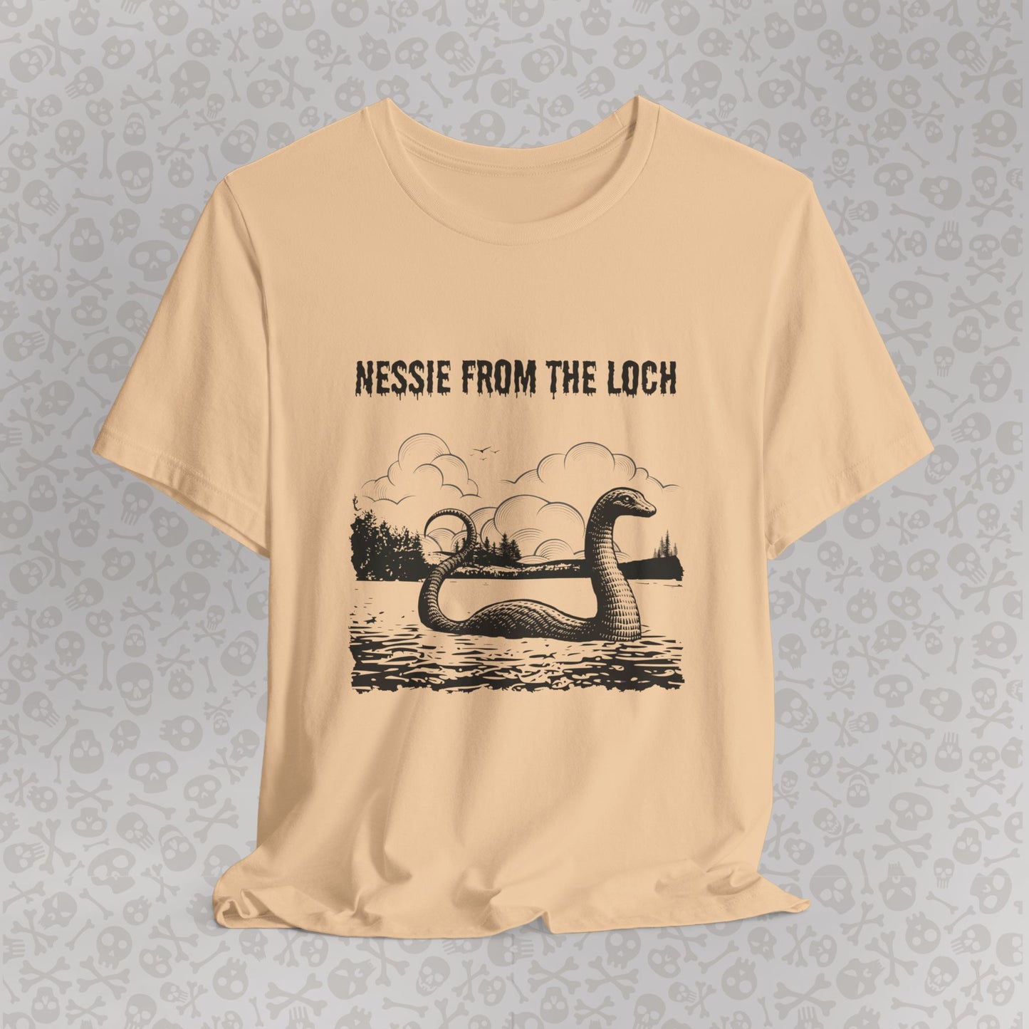 Nessie from the Loch Tee, Nessie Loch Ness Monster T-Shirt, Cryptid Tee, Unisex Jersey Short Sleeve Shirt, Loch Ness